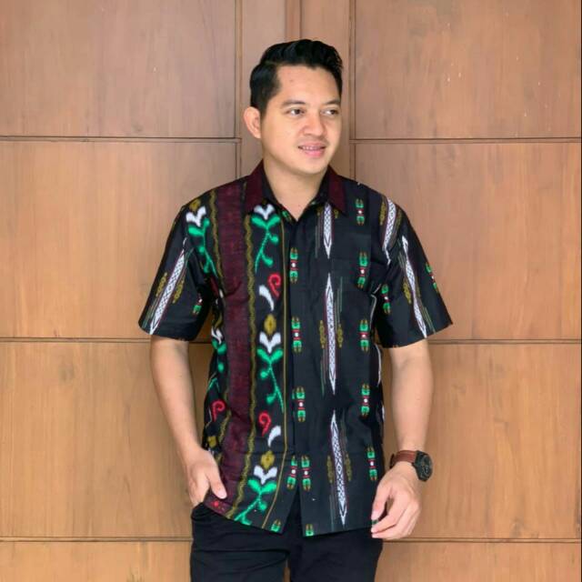 KEMEJA MOTIF SONGKET~BAJU BATIK  KEMEJA FORMAL LENGAN PENDEK