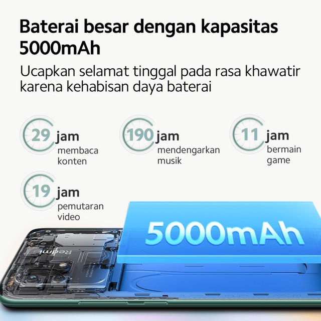 Xiaomi Redmi 10C (4GB+128GB) Snapdragon® 680 50MP AI Super Kamera Layar Dot Drop 6,71