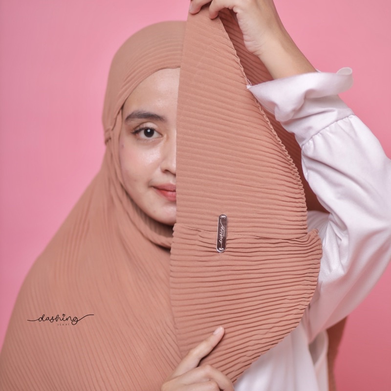 BERGO PLISKET/HIJAB PLISKET INSTAN/BERGO TALI PLISKET