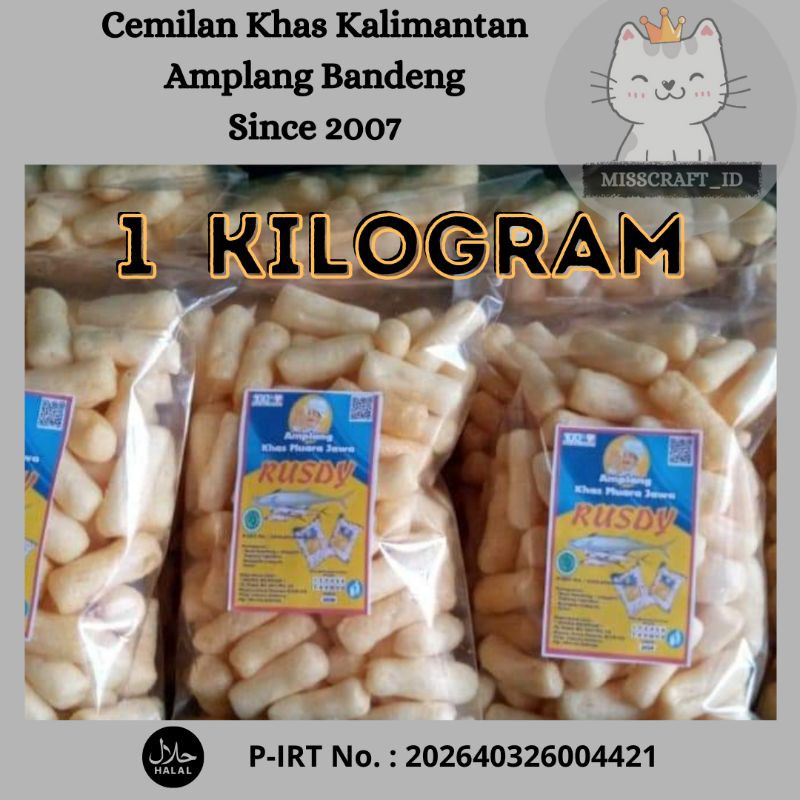 

Amplang Ikan Bandeng Rusdy 1 KG, Cemilan Khas Kalimantan