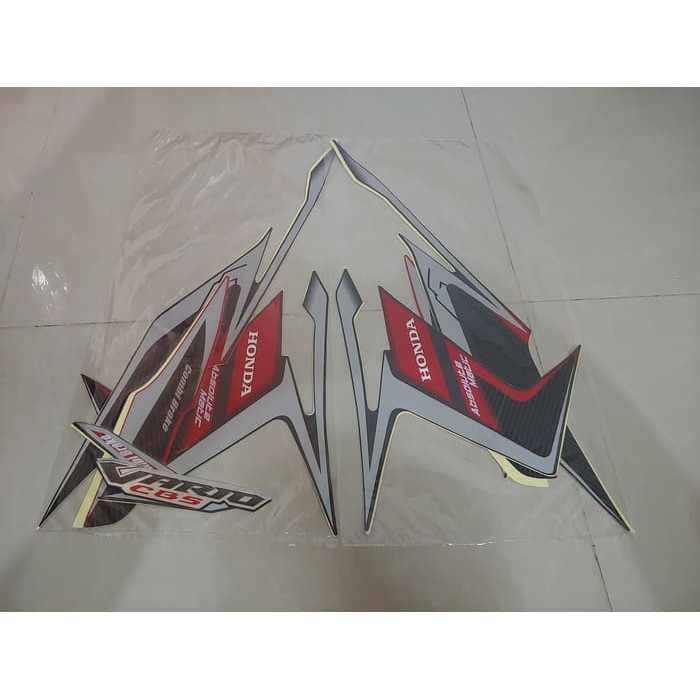 Stiker Bodi &amp; Lis Body &amp; Striping Vario Cbs 2011 Hitam Merah