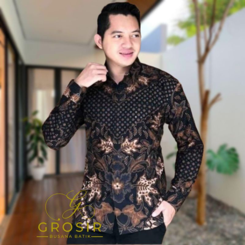 Baju Batik Pria Lengan Panjang 2022 Outfit Kondangan Pria Outfit Batik Prabuseno Original