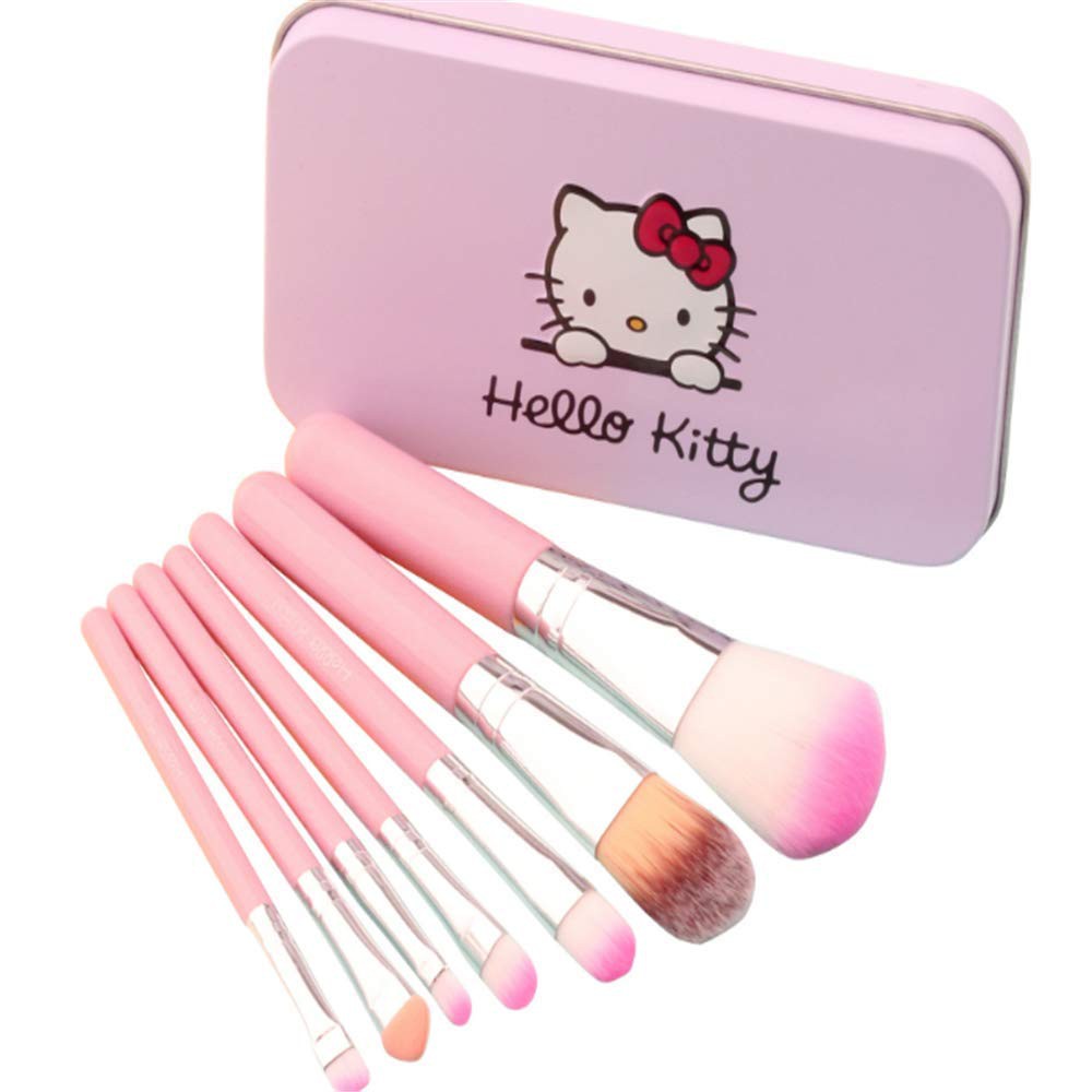 Kuas Set Isi 7 HelloKitty Make Up Brush Hello Kitty Mini Brush 7pcs Make Up Brush HelloKitty