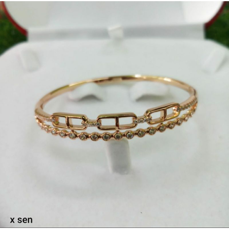 Gelang Xolong Cuping warna gold
