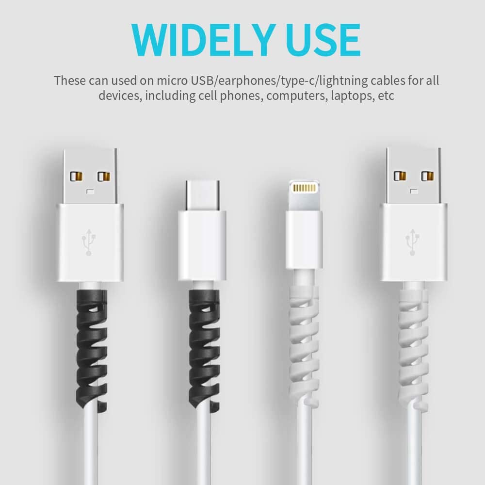 Klip Pelindung Kabel Charger Usb Bahan Silikon Warna Acak Untuk Iphone