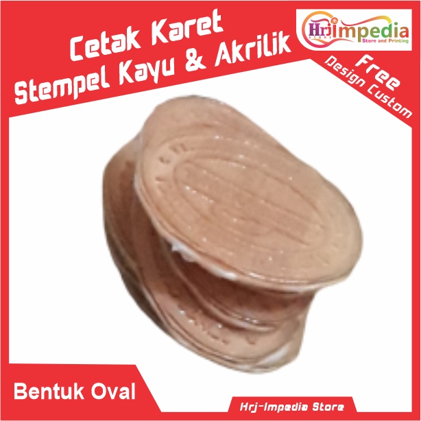 

Cetak Karet Stempel Kayu Bentuk Oval & Cetak Karer Stempel Akrilik/Acrylic Design Custom