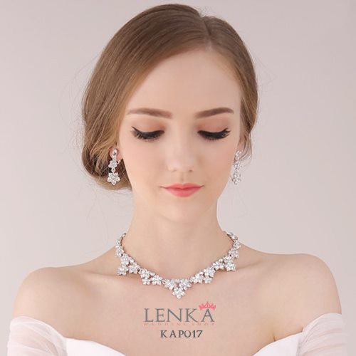 [PALING LARIS] WEDDING SET AKSES  ORIS PESTA PENGANTIN BRIDAL BUNGA SILVER KAP017