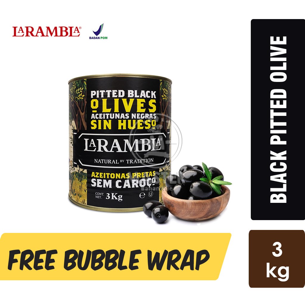 

BUAH ZAITUN SPANYOL La Rambla / Pitted Black & Green Olives / Olive Zaytun Hijau Hitam [ Kaleng 3kg ]