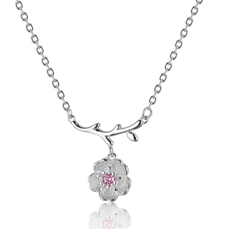 Anting Tusuk Desain Bunga Sakura Gaya Korea Untuk Wanita