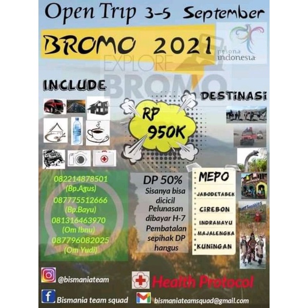 open trip to bromo