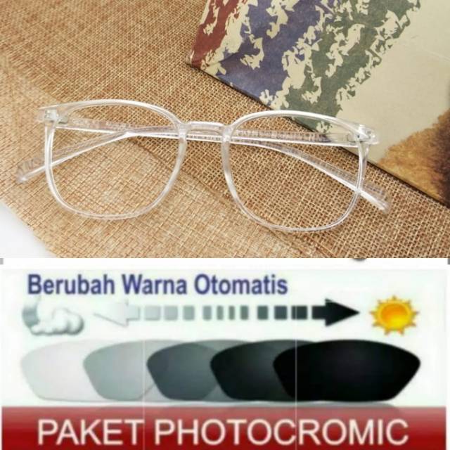 Frame Kacamata Terbaru Kacamata Anti UV Free Lensa Photocromic Minus dan Plus