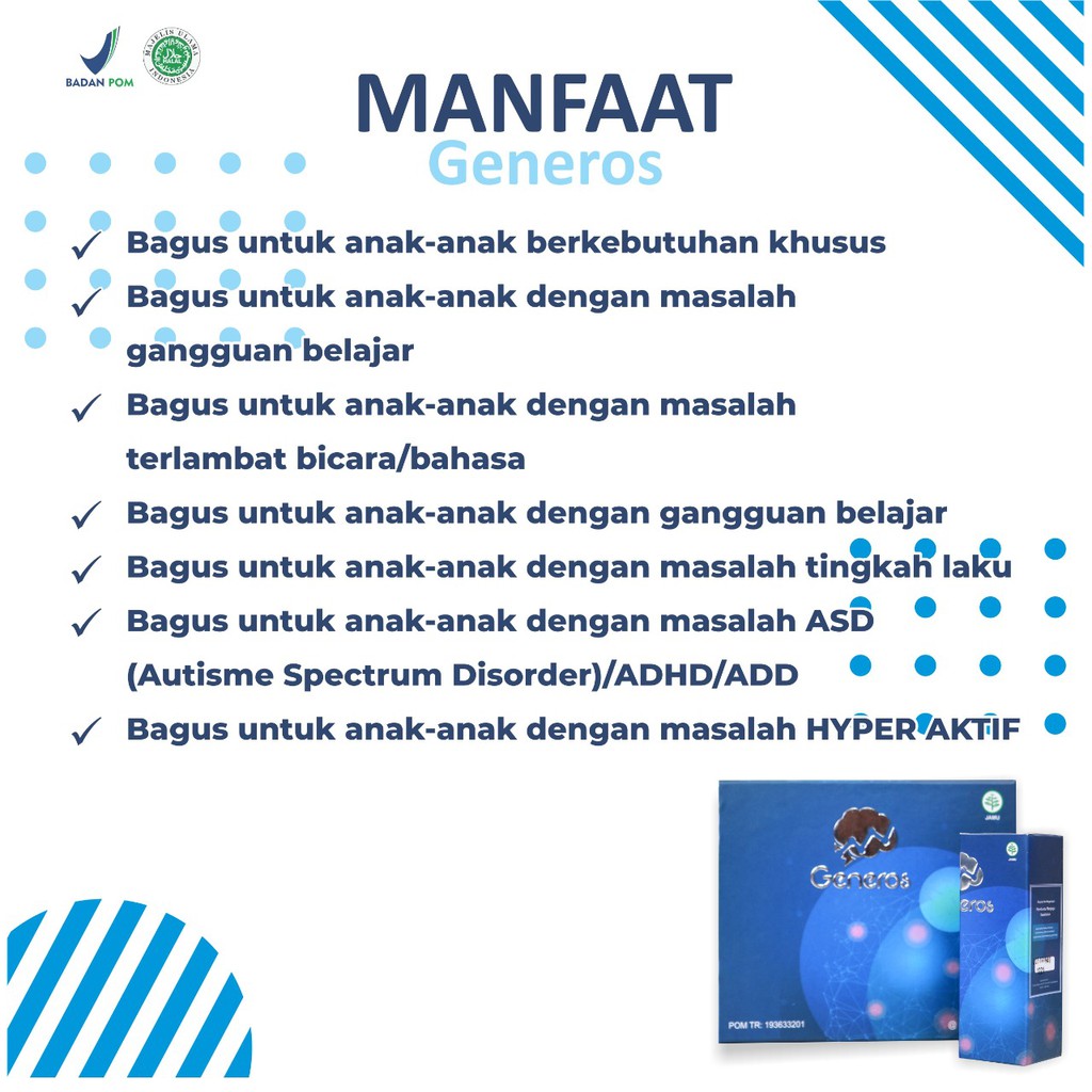 [BEST SELLER]- GENEROS Suplemen Vitamin Otak 3X Meningkatkan Daya Ingat &amp; Kecerdasan Anak