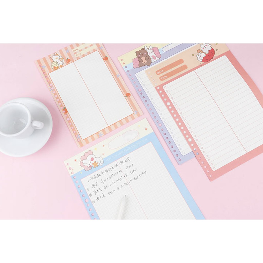 

HJK Loose Leaf B5 26 Lubang Kartun Girl and Animal 100gsm