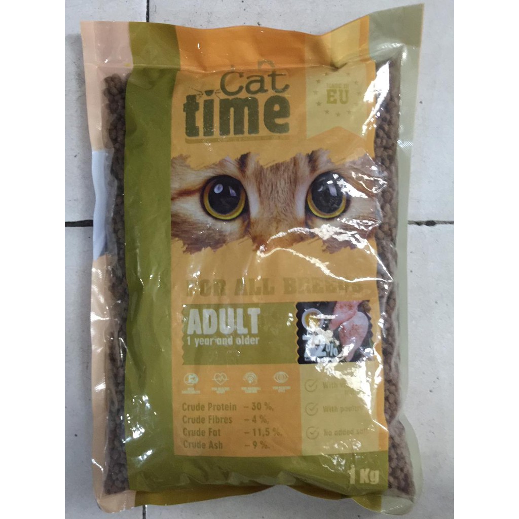 Cat Food All Breeds Makanan Kucing Dewasa CAT TIME 1kg