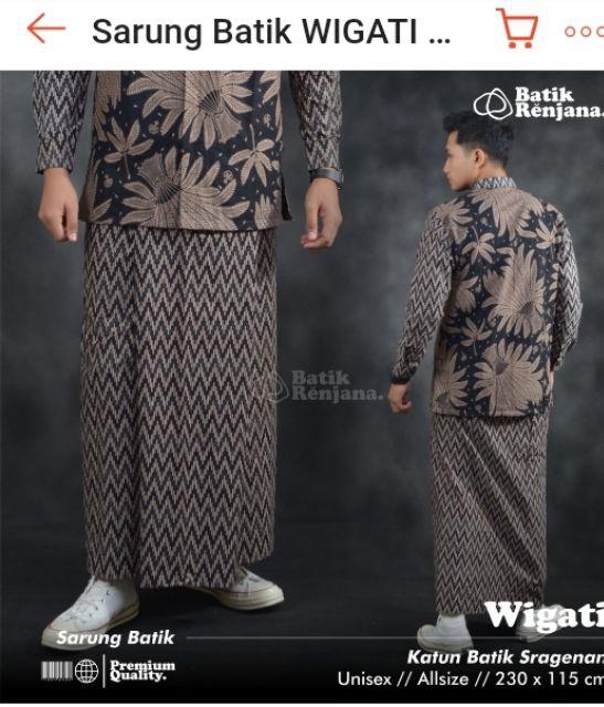 Batik Solo Kemeja Sarung Batik Wigati Renjana Batiksoloamanah 110.000