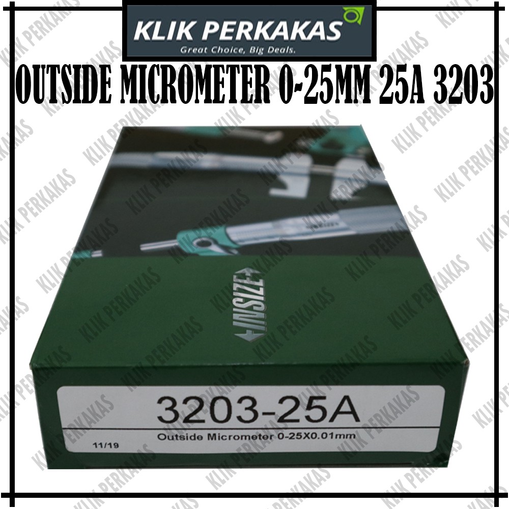 OUTSIDE MICROMETER 0-25MM 25A 3203 INSIZE ORIGINAL