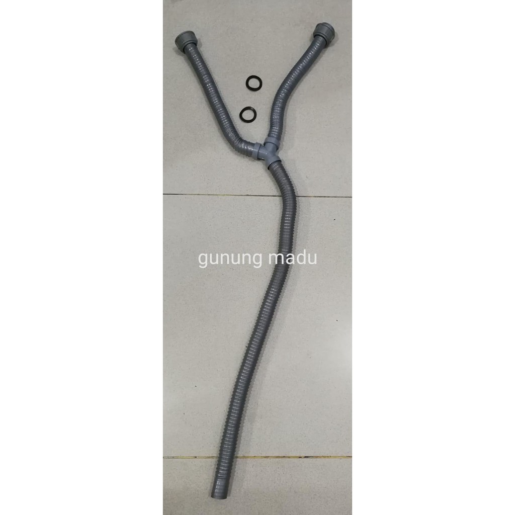 Baru Selang Pembuangan Bak Cuci Piring Double 2 Lubang / Afur
