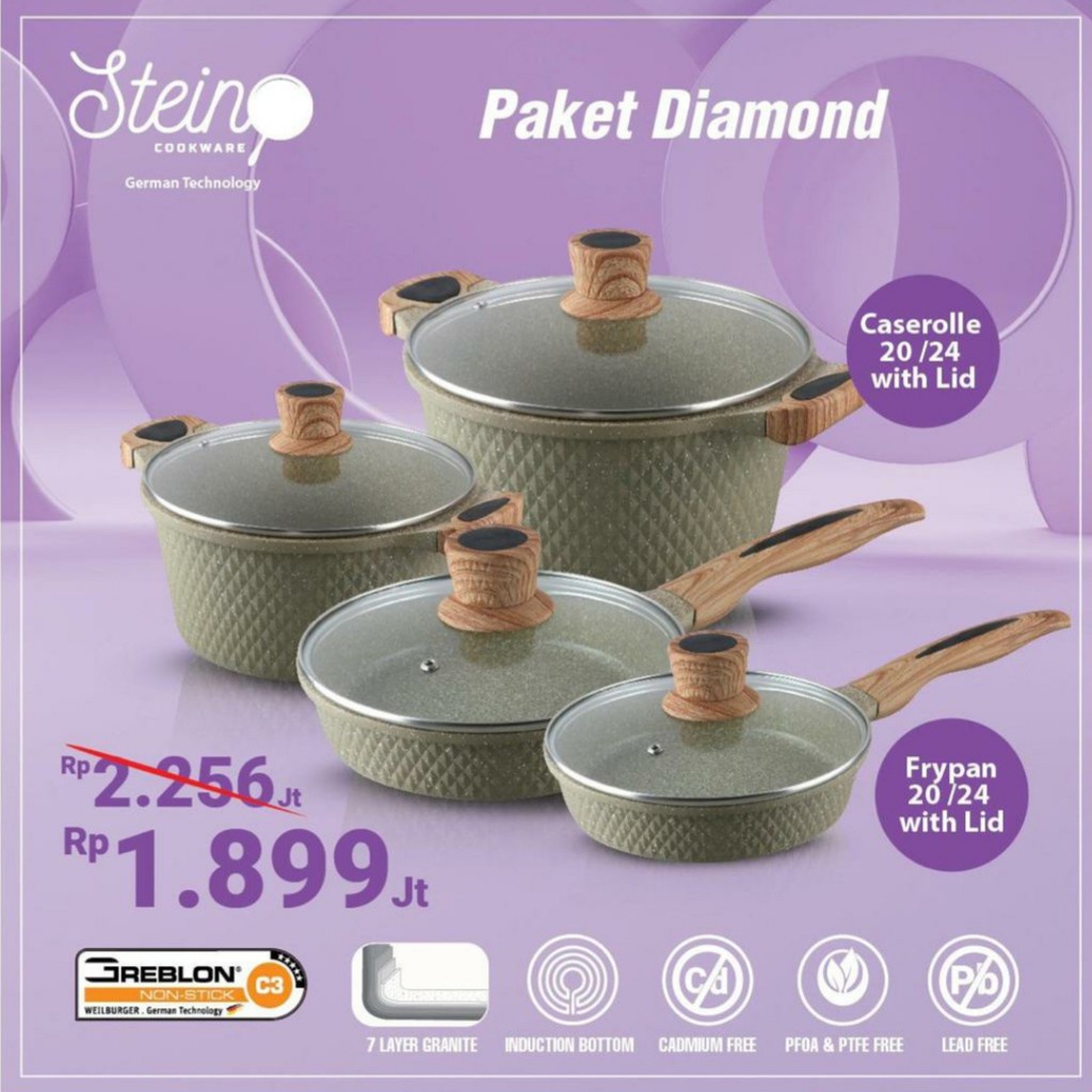 Panci set Stein Cookware Diamond Series Package / Stein Paket Diamond