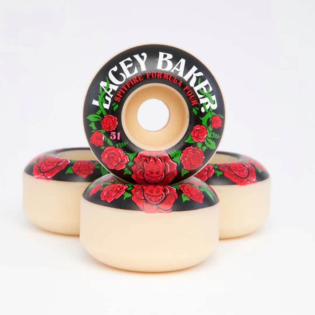 Roda SPITFIRE F4 Roda skateboard 53/52mm Mangkok Kolam Jalan Menyikat action skills wheel hard wheel high rebound.