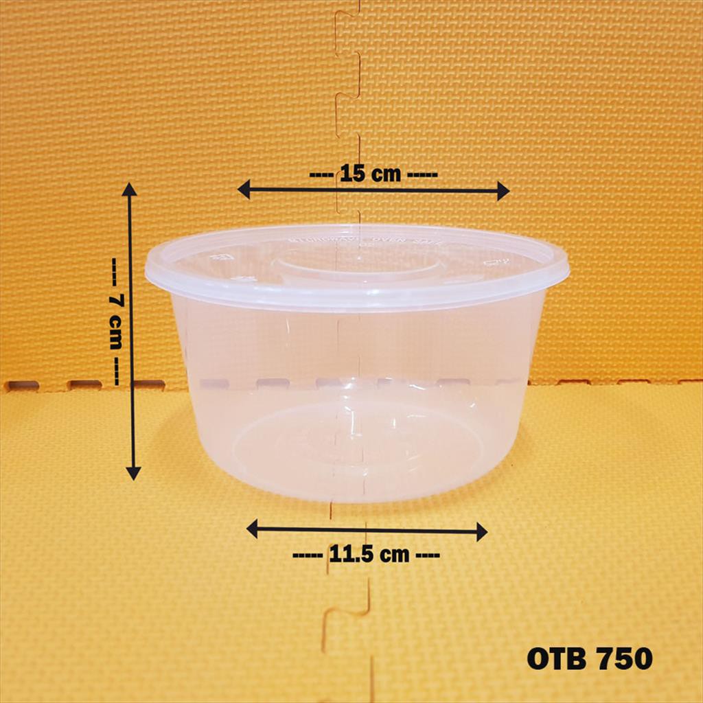 Thinwall Otipack Bulat 750ML / Tempat Makanan Plastik Mangkok 750ml Food Container OTB750