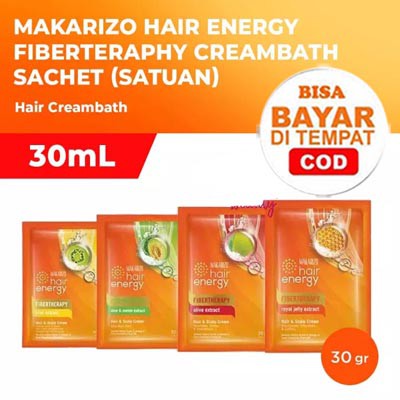 Makarizo Creambath Royal Jelly Olive Kiwi Aloe &amp; Melon 30 gr Hair Energy Fibertherapy Hair &amp; Scalp