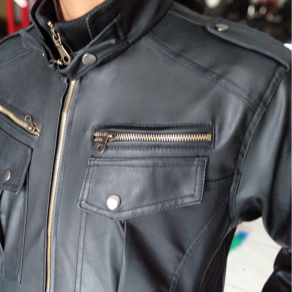 Jaket Kulit Asli Pria Elegant Brownie ARL 033 Silverstone RFLA Ariel Noah 90