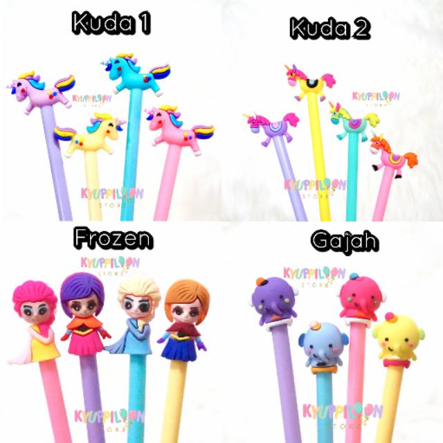

[ECERAN] Gel Pen Karakter Lucu / Gel Pen Anak / Pulpen Gel Lucu / Alat Tulis Sekolah