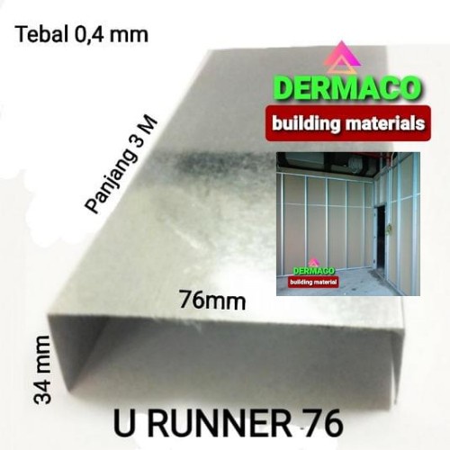 U RUNNER 76 / RANGKA GYPSUM / BAJA RINGAN / RANGKA PARTISI
