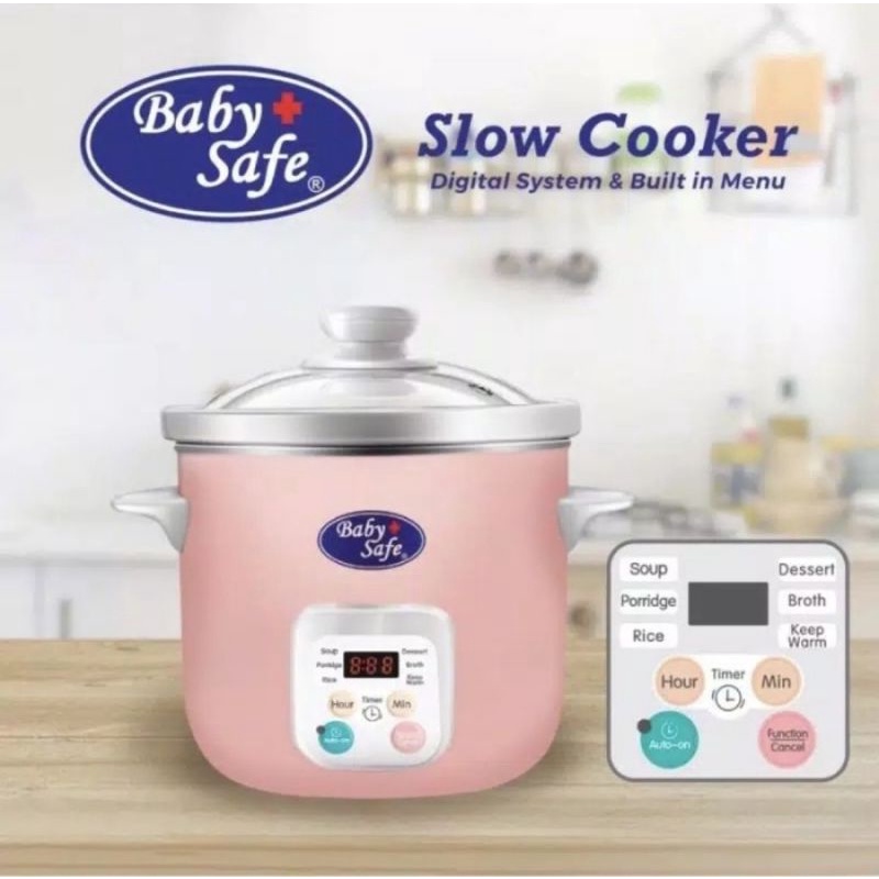 Baby Safe Slow Cooker 1.5 L Digital Timer LB06D/Alat Masak Untuk Bayi