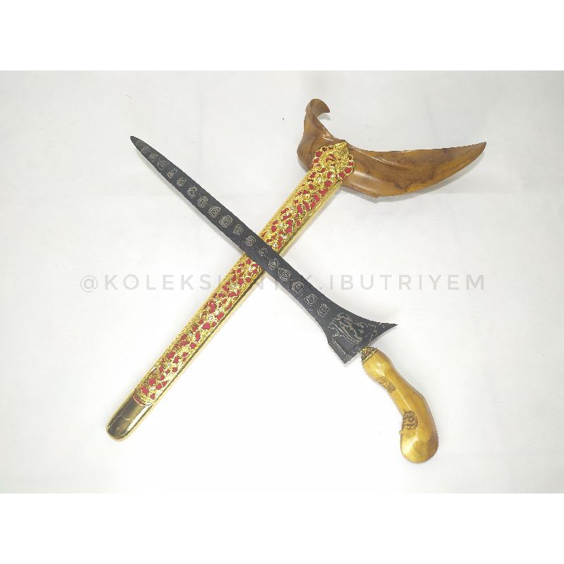 Keris Alusan Brojol Lurus Pamor Melati Rinonce