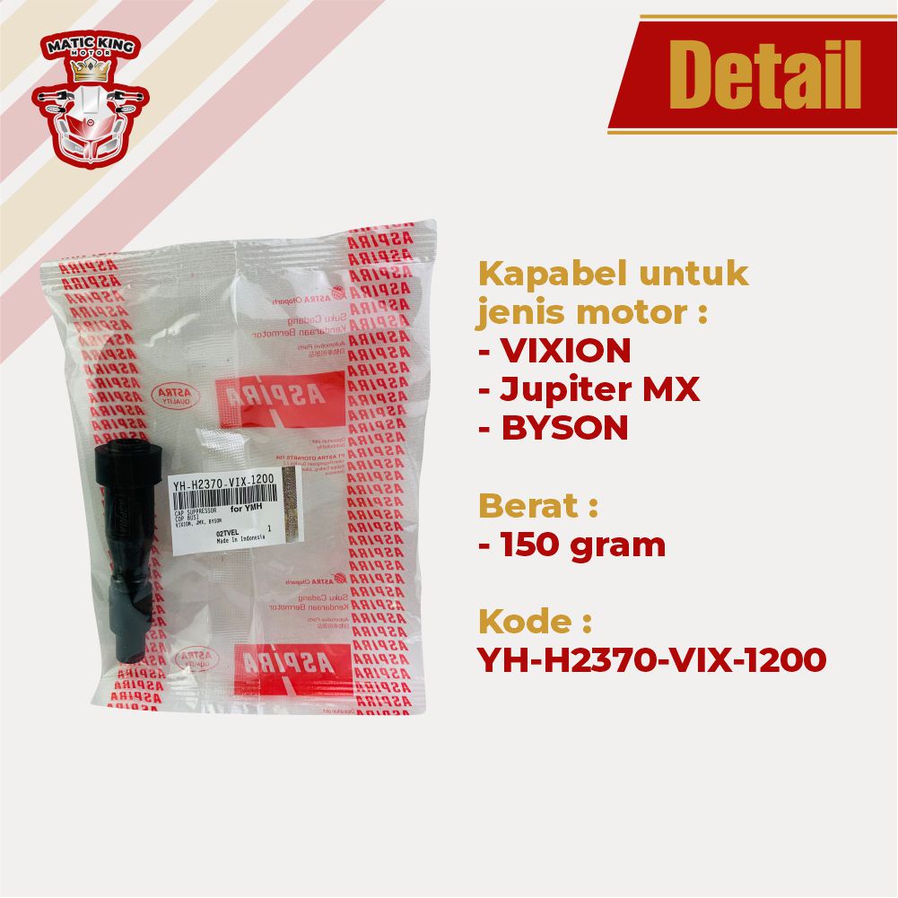 Cop cangklong tutup kop cangkong kepala busi Yamaha Mio Mio J Soul GT Sporty Smile karburator Injeksi 110 115 ASLI ASPIRA ASTRA OTOPARTS YH-H2370-MIO-1200