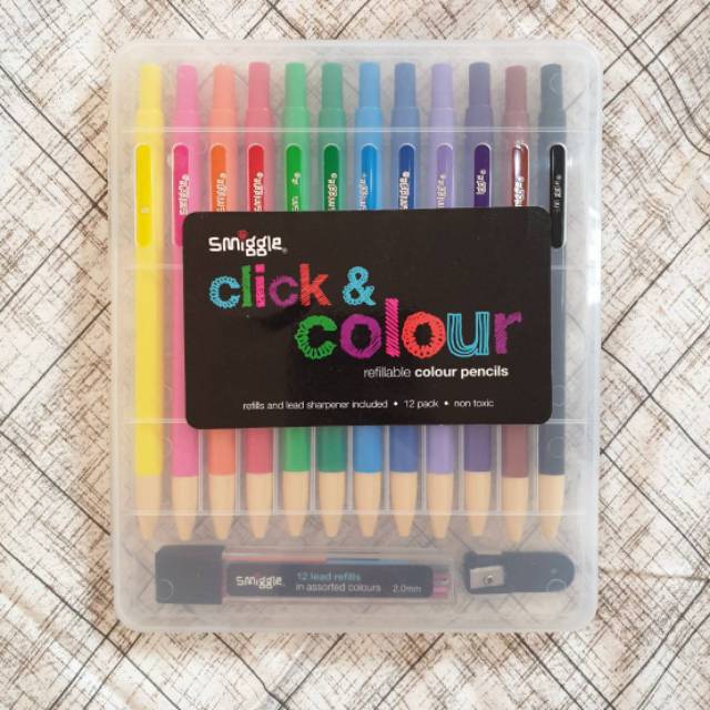

Pensil warna smiggle click & colour