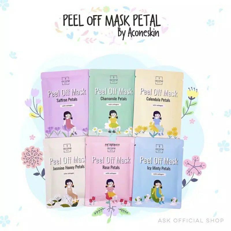 PEEL OFF MASK/MASKER PETAL PEEL OFF MASK 10gram By Aconeskin