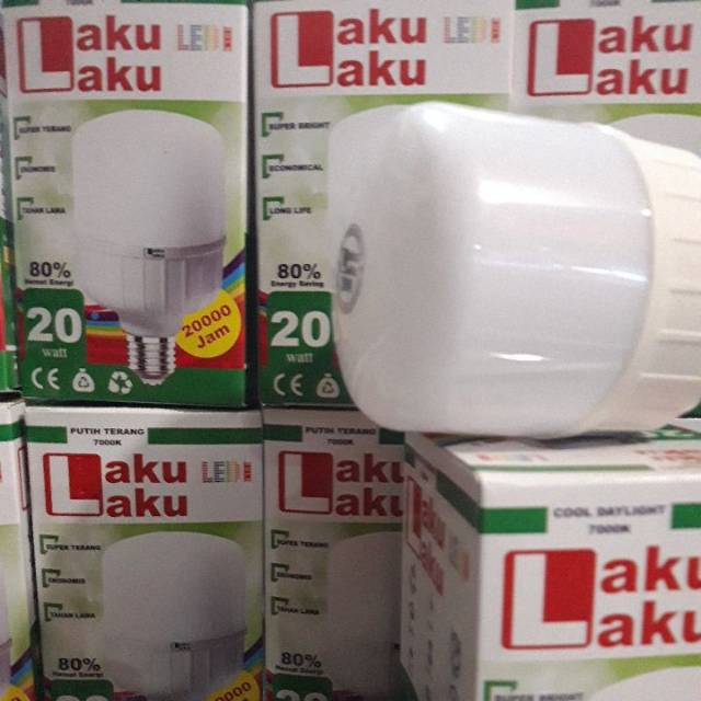 (GRATIS BoubleWarp) Lampu LED 20 watt kapsul Putih Super Terang