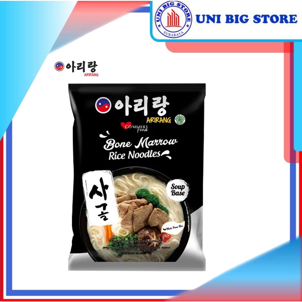 

Mie Arirang Bone Marrow Rice Noodles 70 gr Kwetiau Kuah Rasa Sumsum Bngks Hitam