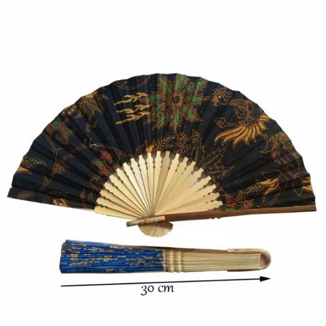 Kipas batik jumbo 30 cm souvenir pernikahan | kipas batik jumbo