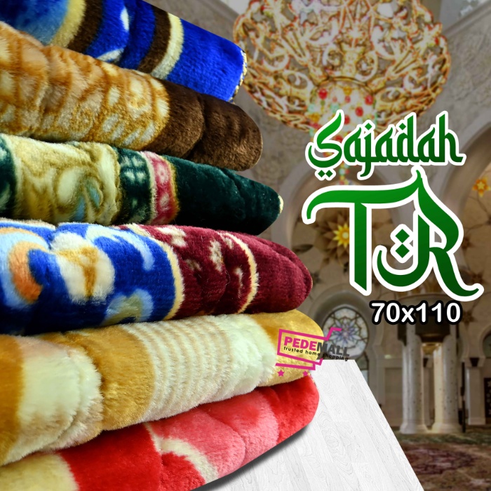 Sajadah Tebal Empuk AL-JEDDAH 70 x 110 Anti Slip / Sajadah Quilting