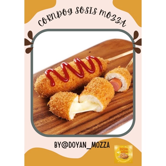 

CORNDOG SOSIS MOZZARELLA/ JAJANAN KOREA HITZ/ FROZEN FOOD KEMASAN VAKUM