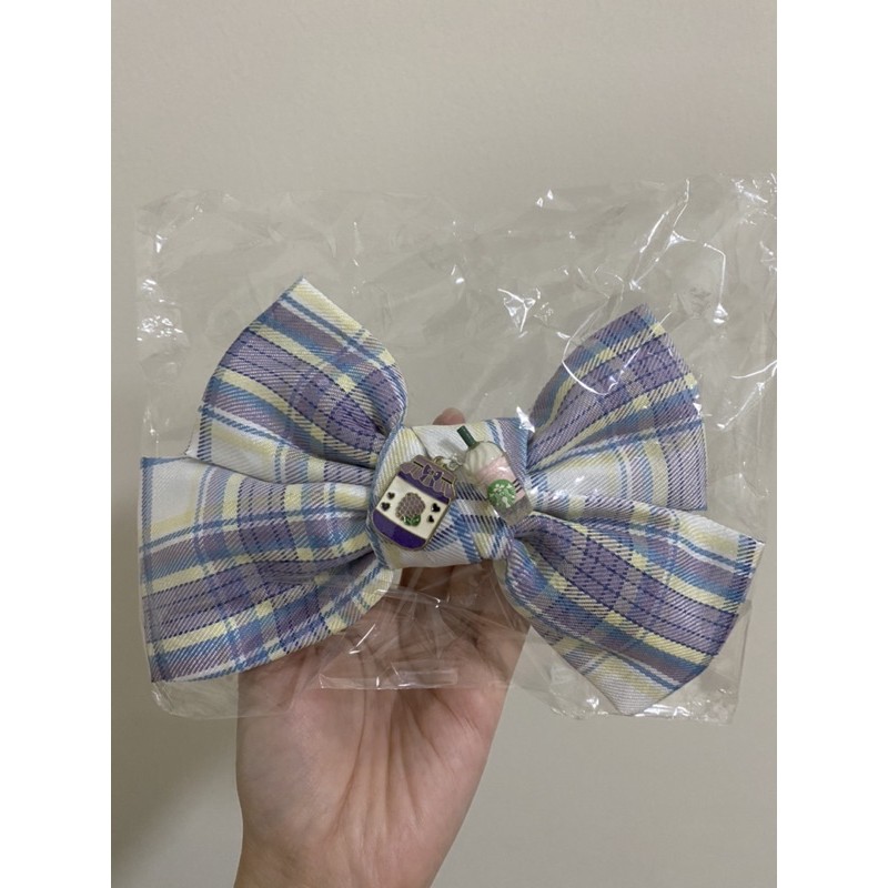 

Big Bow Hair Clip (Purple Plaid)/ Klip Pita besar Kotak Kotak Ungu