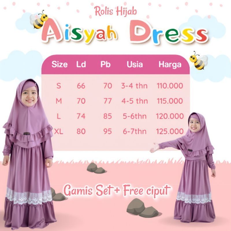 Gamis aisyah gamis anak gamis anak perempuan baju muslim anak pakaian anak perempuan stelan anak gamis anak lainnya gamis original gamis renda gamis pesta