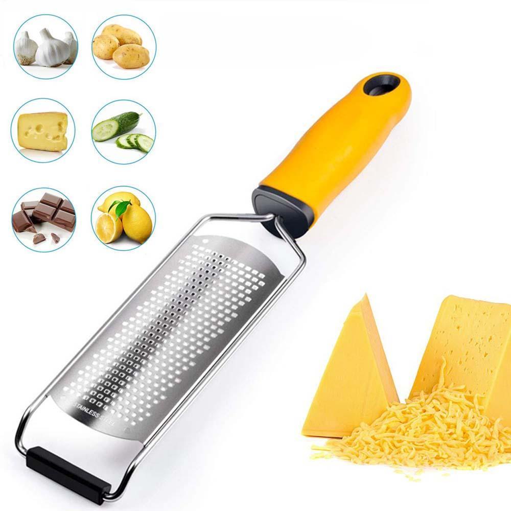 Parutan Keju Jeruk Mentega Lemon Kacang Bawang Putih Bahan Stainless Steel TPR Lembut Multi Warna Untuk Dapur