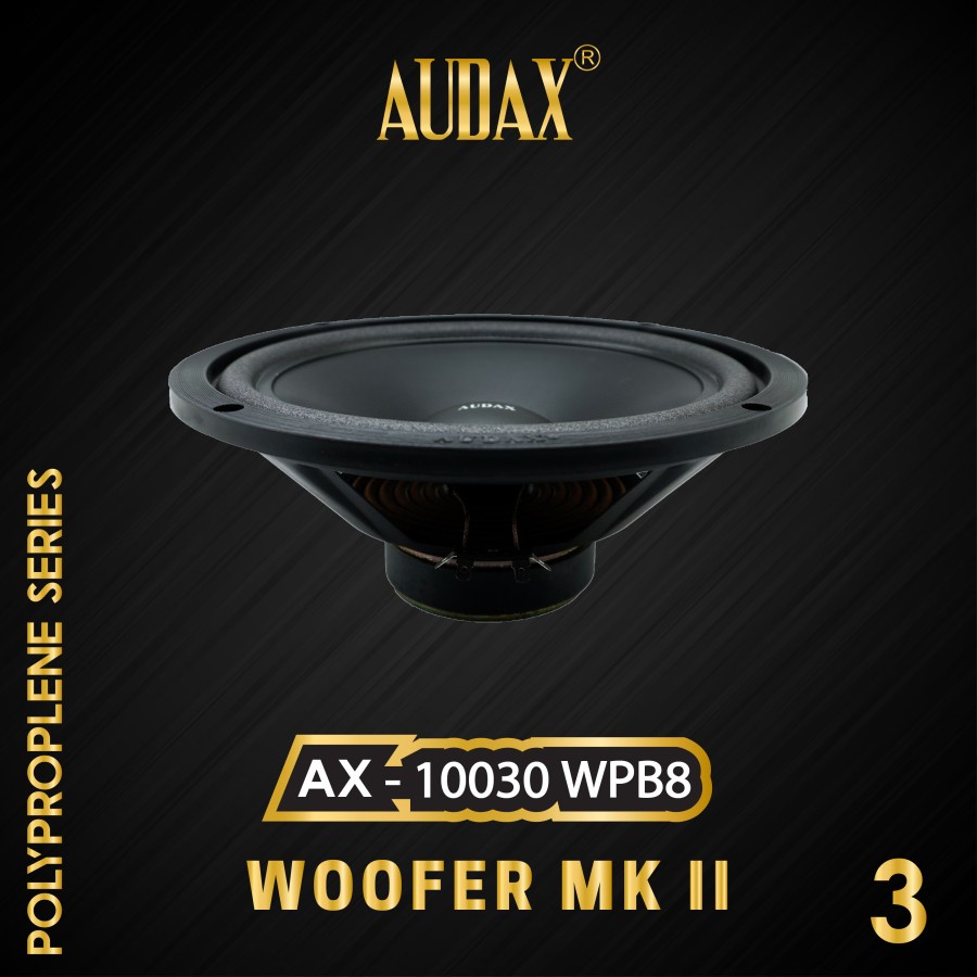 Speaker Pasif 10&quot; Audax AX-10030 WPB8 Polypropylene Series Woofer