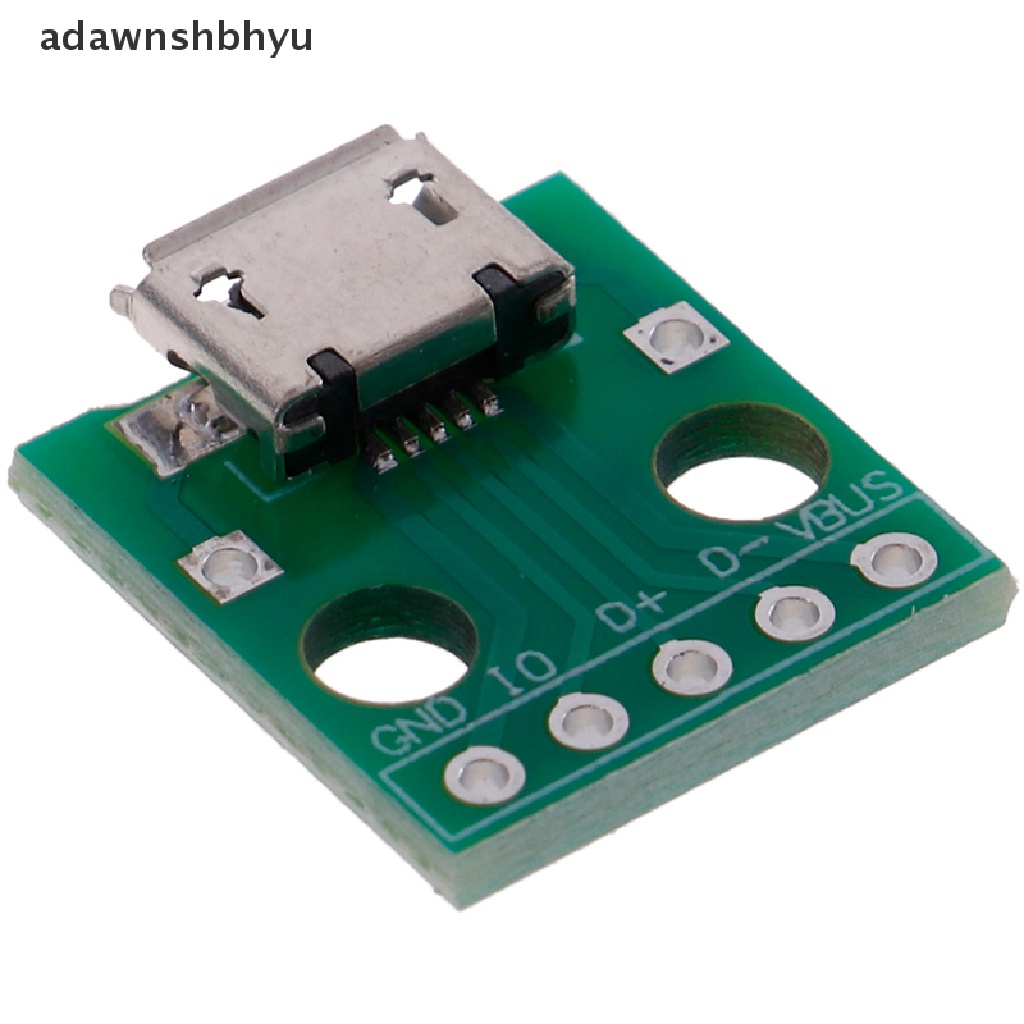 Adawnshbhyu 10Pcs Adaptor MICRO USB to DIP 5Pin Female Connector PCB Converter Board