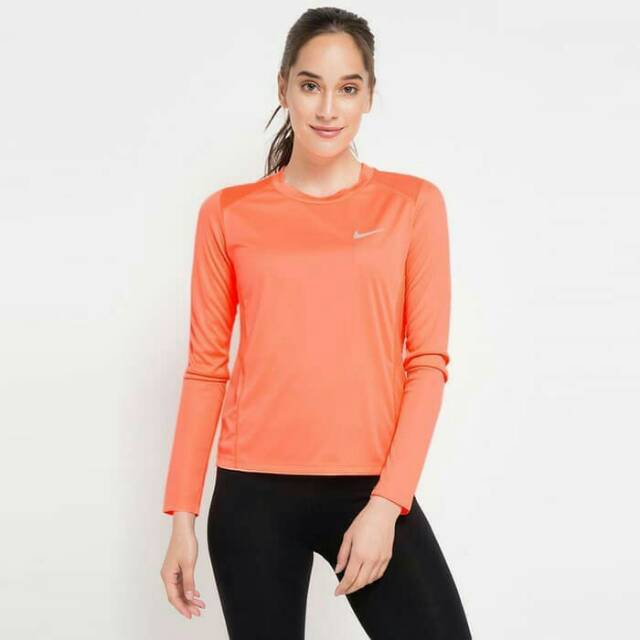  Baju  olahraga  lengan  panjang  cewek nike  running original Shopee Indonesia