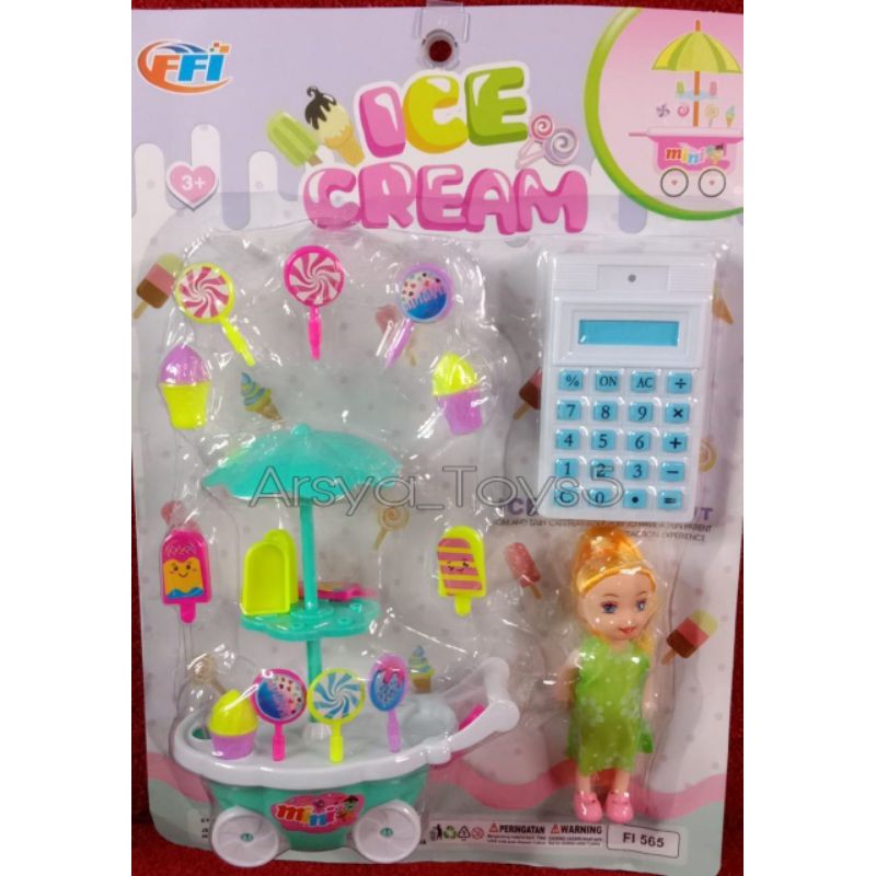 Mainan Barbie Ice Cream Kalkulator Set FI 565