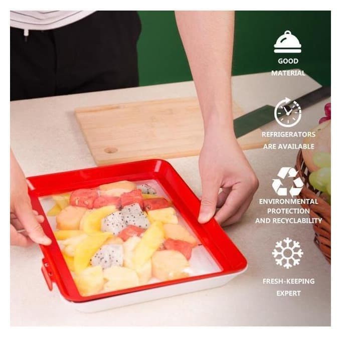 GARANSI 1 tahun Creative Food Preservation Tray hemat tempat ruang