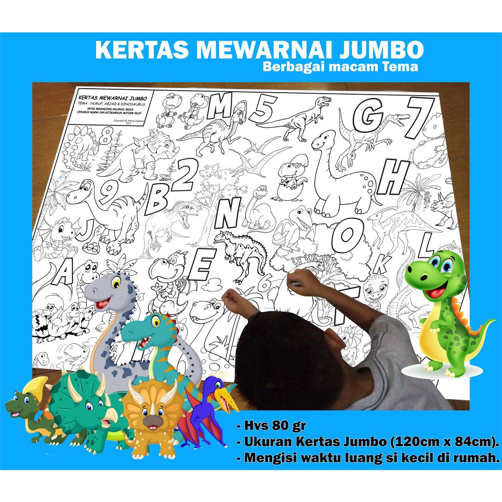 Kertas Mewarnai Jumbo / Kertas Mewarnai Raksasa TERMURAH