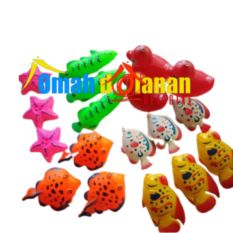 OMAH DOLANAN_MAINAN ANAK IKAN PANCING MAGNET KTG IKAN PANCING MAGNET MURAH/MAINAN IKAN MAGNET B545/M