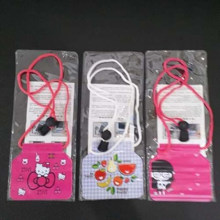 Sarung Kantong HP Anti Air HelloKitty Doraemon/Tempat HP Karakter***TOP