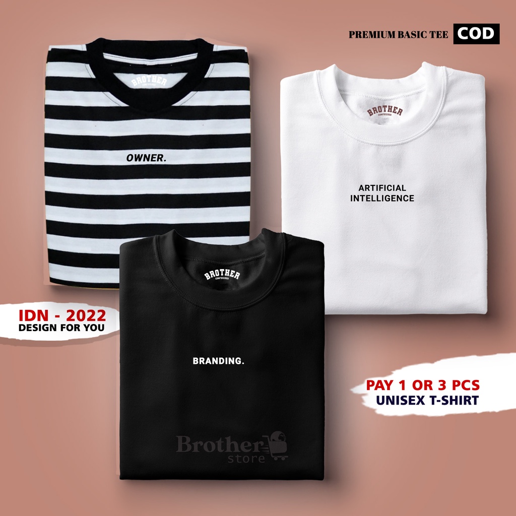 BUY 1 OR 3 PCS ( PROMO COD ) BROTHER STORE / Kaos Distro100% Catoon Combed 30s /ArticelOBA